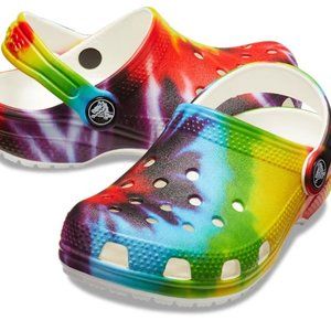 New CLASSIC TIE-DYE GRAPHIC CLOG Rainbow Tie Dye J2